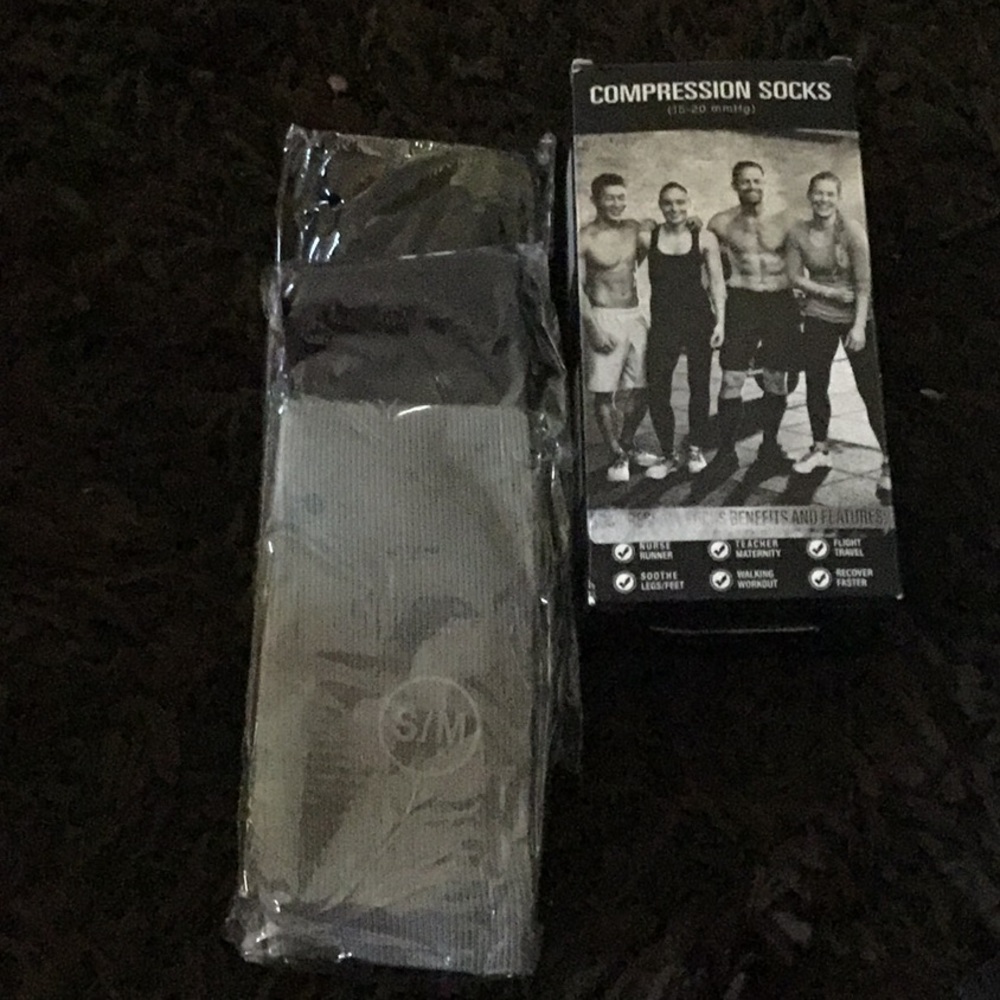 CHARMKING Sport Compression Socks ~ Unisex ~ Circulation 3 Pairs 15-20 mmHg S/M